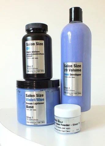 '#1 Violet/Blue Creamy Oil Lightener Kit - SALON SIZE' - 16 applications !