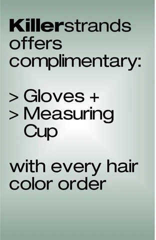 Complimentary Gloves + Measure Cup with all color orders - Killerstrands Hair Clinic